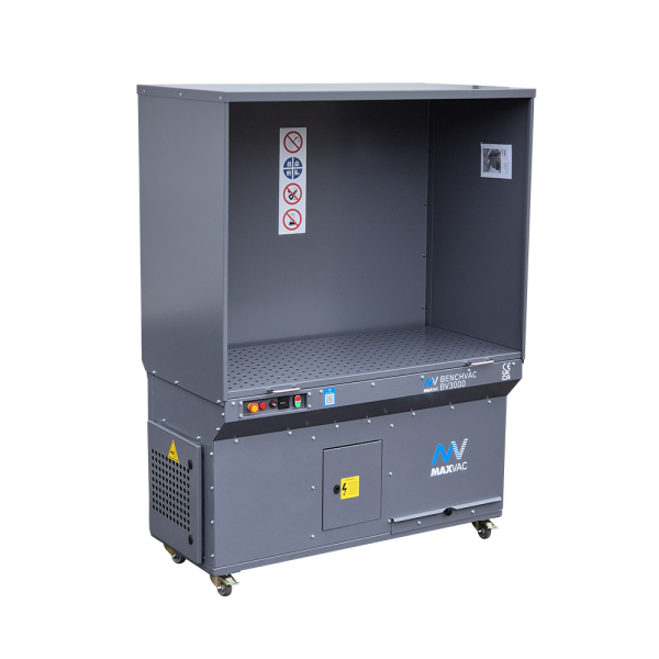 Maxvac Benchvac BV3000 Absaugtisch BV-3000-230-EU mit automatischer Druckluftfilterreinigung, HEPA H13 Filter, 500 kg Traglast
