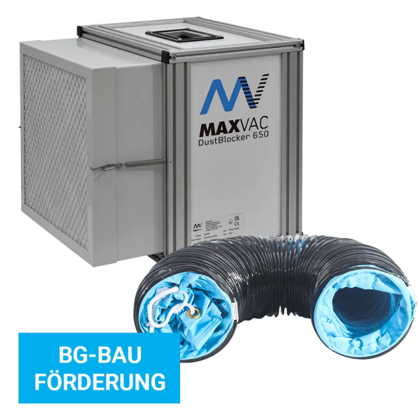 Maxvac Dustblocker Bau-Luftreiniger DB650-BGB-KIT-EU BG-BAU gefördert, HEPA H14 Filter, 650 m³/h