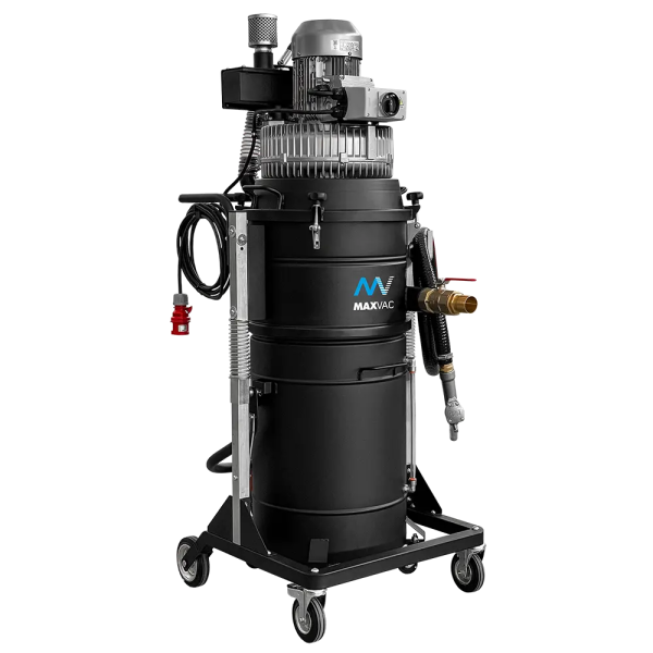 Maxvac Supra Industriesauger SV1-825-LBO-400-EU für Öl und Späne, 3 Motoren, 100 Liter Kapazität, 400 V