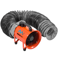Maxvac Airhose Flexibler Luftschlauch DBA-1050 Standard, 250 mm (10") x 5 m, PVC-Vinyl, mit Stahldrahtspirale
