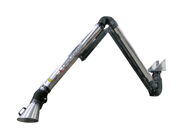 Maxvac Supra Absaugarm SV1-ACC-802 Edelstahl ATEX-geprüft, Ø 150 mm, 3 m Länge