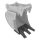 RÄDLINGER Tieflöffel Standard mit Zähne Breite 220/300/400mm 0-1,0t Klasse 01 23kg
