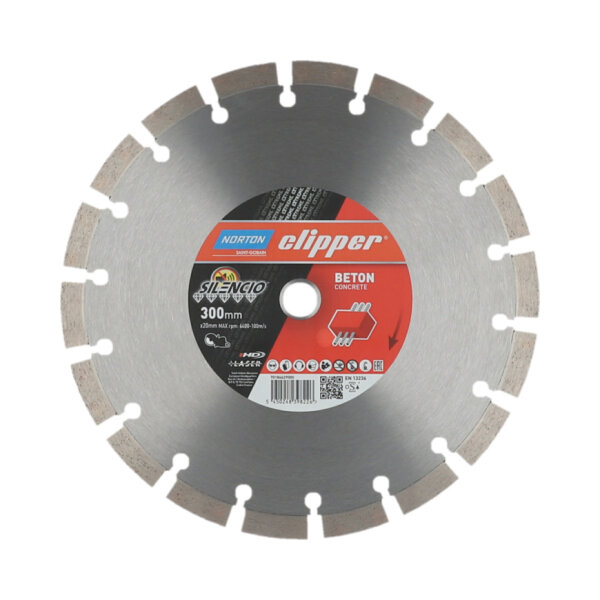 Norton Clipper Diamantscheibe Extreme Beton Silencio 70184629000, Ø 300x20 mm, geräuscharm
