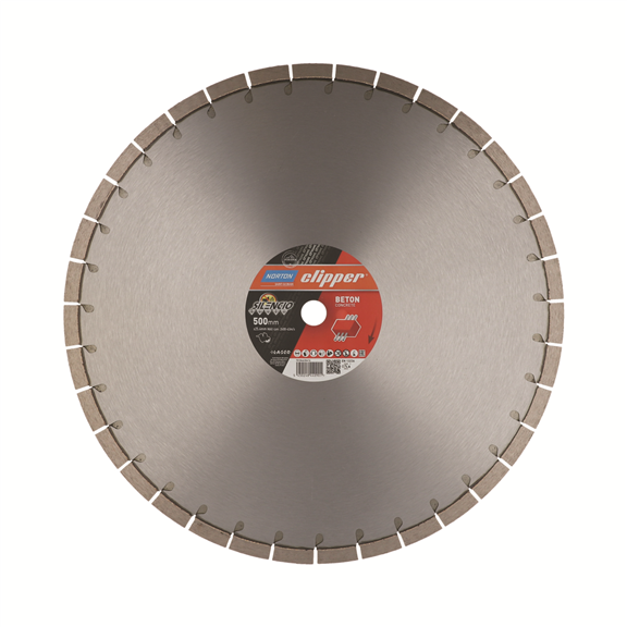 Norton Clipper Diamantscheibe Extreme Beton Silencio 70184630416, Ø 500 x 25,4 mm, geräuscharm