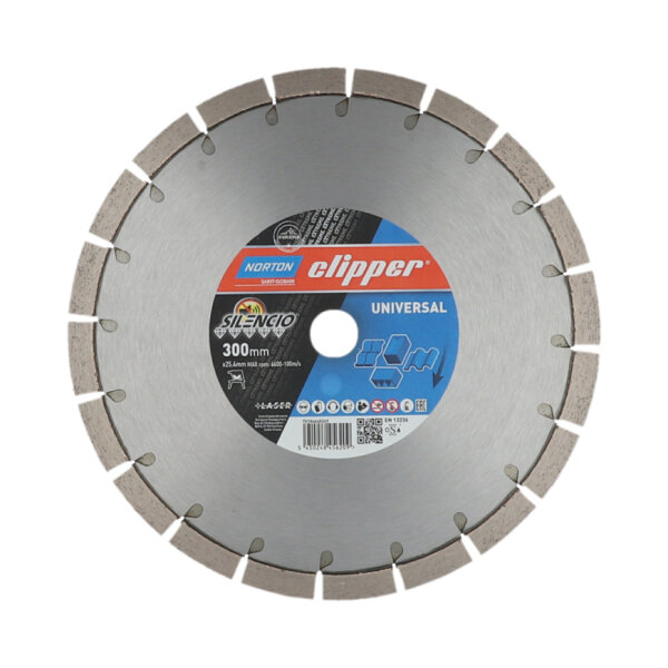 Norton Clipper Diamant-Trennscheibe Extreme Universal Silencio  216, Ø 300-1000 mm, geräuschgedämpft, 15 mm Segmenthöhe