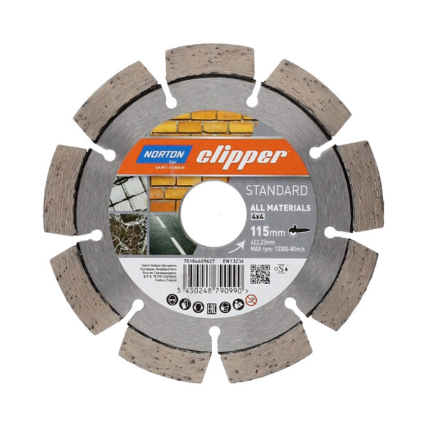 Norton Clipper Diamant-Trennscheibe 70184609627 Standard 4x4, Ø 115-350 mm, Bohrung 22,23 mm