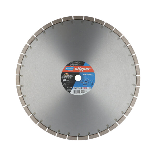 Norton Clipper Diamantscheibe 70184630309 Extreme Universal Silencio, Ø 500 x 25,4 mm, geräuscharm