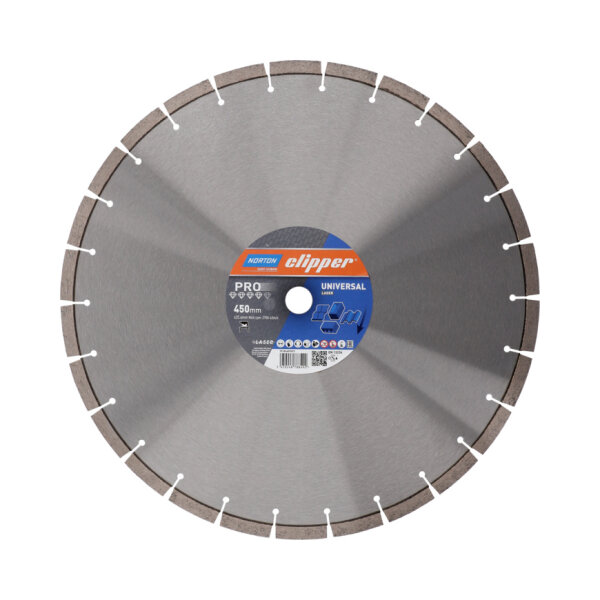Norton Clipper Diamanttrennscheibe 70184609093 Pro Universal Laser, Ø 450x25,4 mm, für Beton