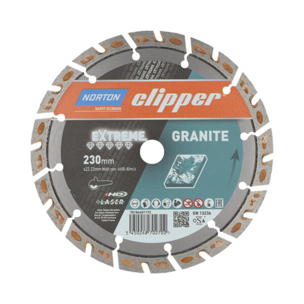 Norton Clipper Diamantscheibe  253 Extreme Granite, Ø 230-1000 mm, Bohrung 22,23 mm