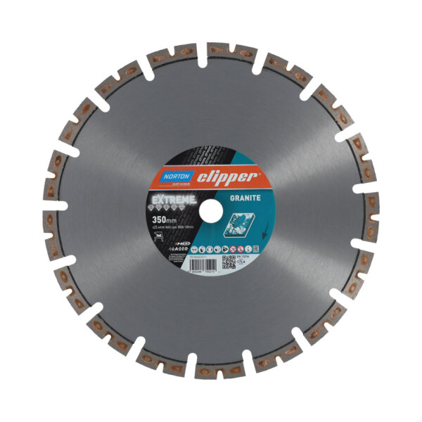 Norton Clipper Diamantscheibe 70184603311 Extreme Granit, 350 x 25,4 mm, für Tischsäge