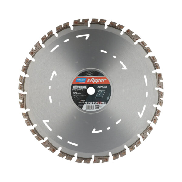 Norton Clipper Diamantscheibe 70184694913 Extreme Asphalt, Ø 500 x 25,4 mm, mit Unterschnittschutz