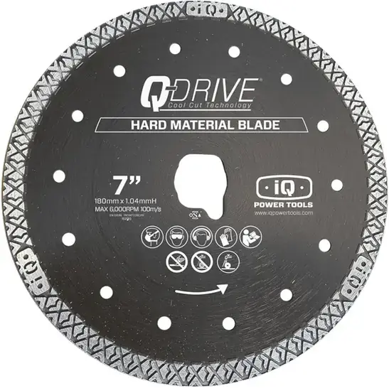 iQ Power Tools Q-Drive-Sägeblatt TLD180-1.40P-QD-HM1 schwarz, 180 mm, für harte Materialien