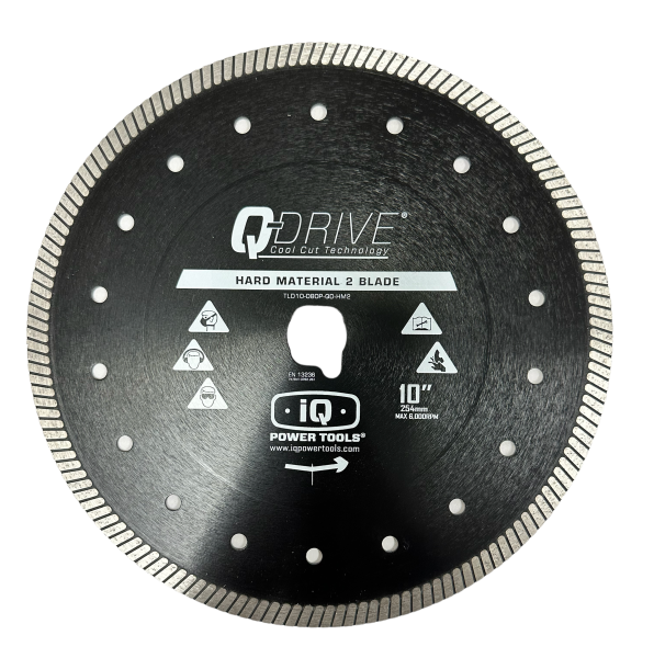 iQ Power Tools Q-Drive Sägeblatt Turbo TLD254-2.20P-QD-HM2 schwarz, 254 mm, für Feinsteinzeug