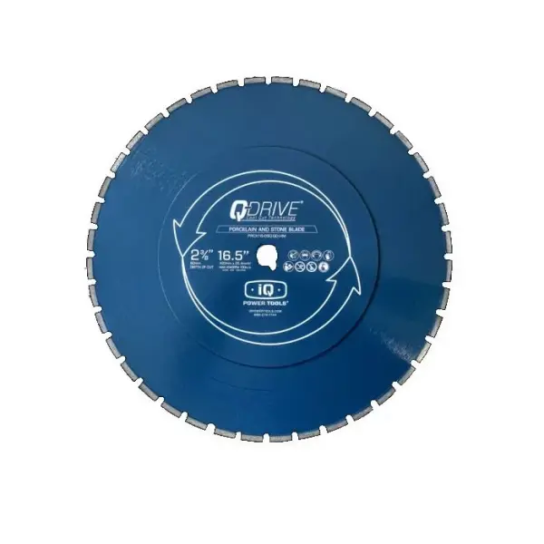 iQ Power Tools Segmentiertes Q-Drive Sägeblatt PRCX414-2.40-QD-HM blau, 420 mm, geräuscharmer Kern