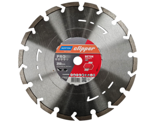 Norton Clipper Diamant-Trennscheibe 70184631602 Pro Beton Soft 2, Ø 450 x 25,4 mm, für Stahlbeton