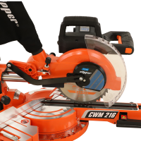 Norton Clipper Zug-Kapp-Gehrungssäge 70184608463 CWM216 I, Ø 216 x 30 mm, 1400 W, mit Laser und LED